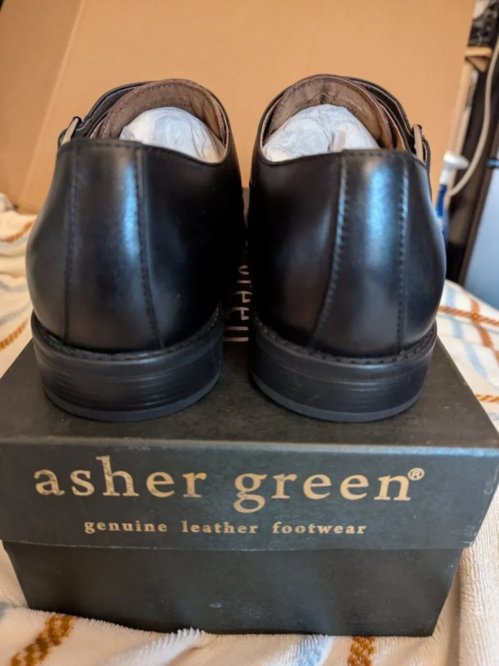 Asher Green Double Strap Monk Men's Shoes Size 10